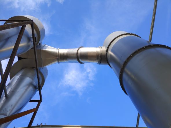 山西某化工上市企业定制的闪蒸干燥机生产线进入设备调试阶段